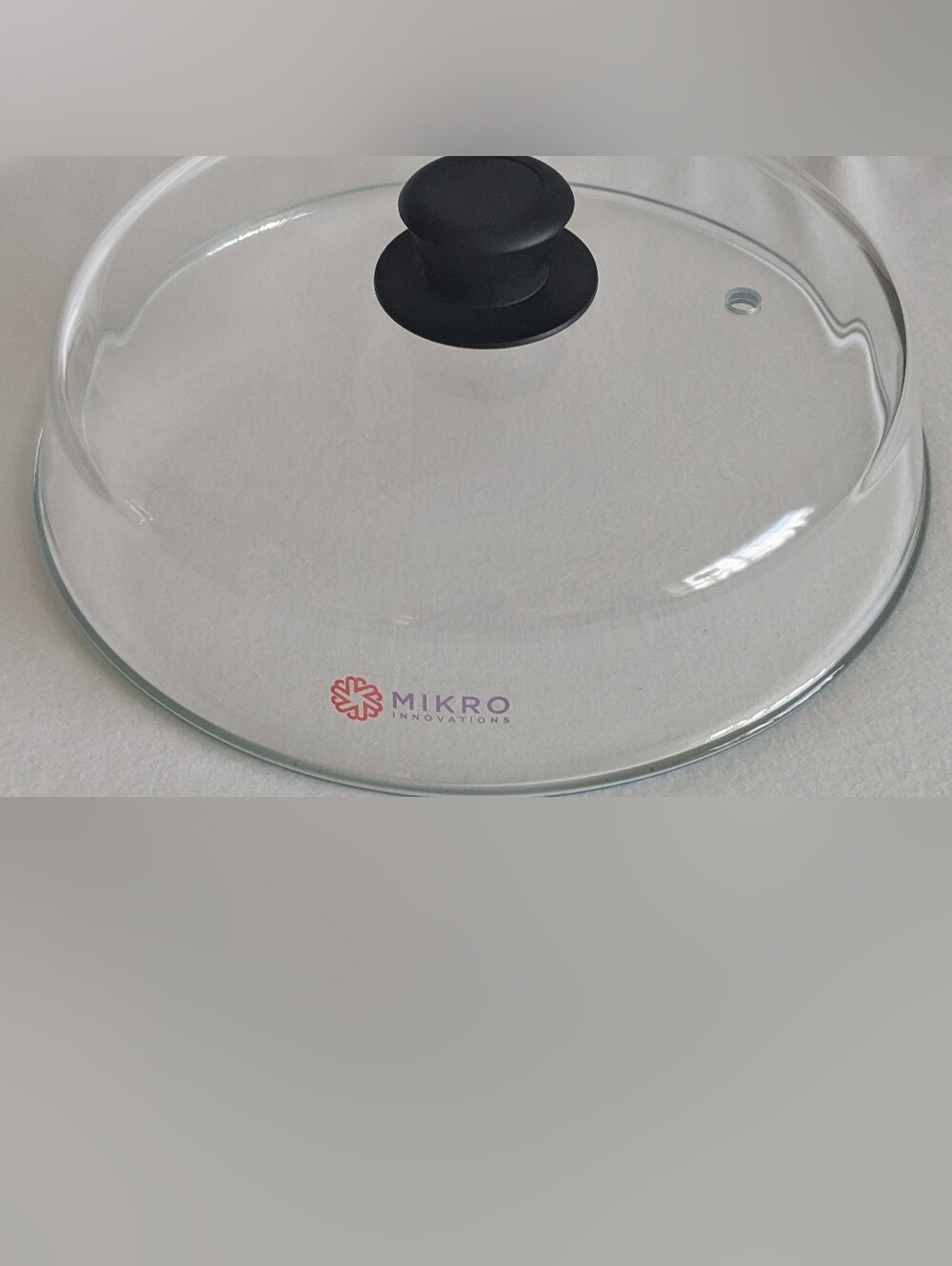 Mikro Innovations 10 In Glass Microwave Splatter Cover  Borosilicate Glass EUC